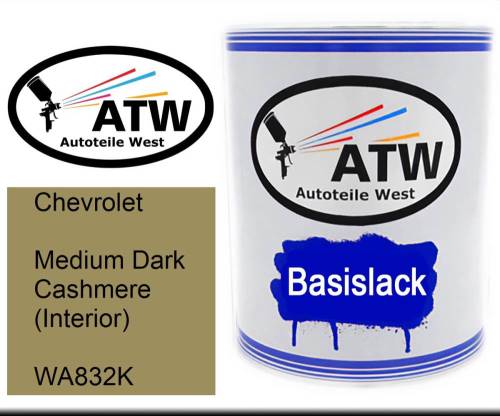 Chevrolet, Medium Dark Cashmere (Interior), WA832K: 1L Lackdose, von ATW Autoteile West.